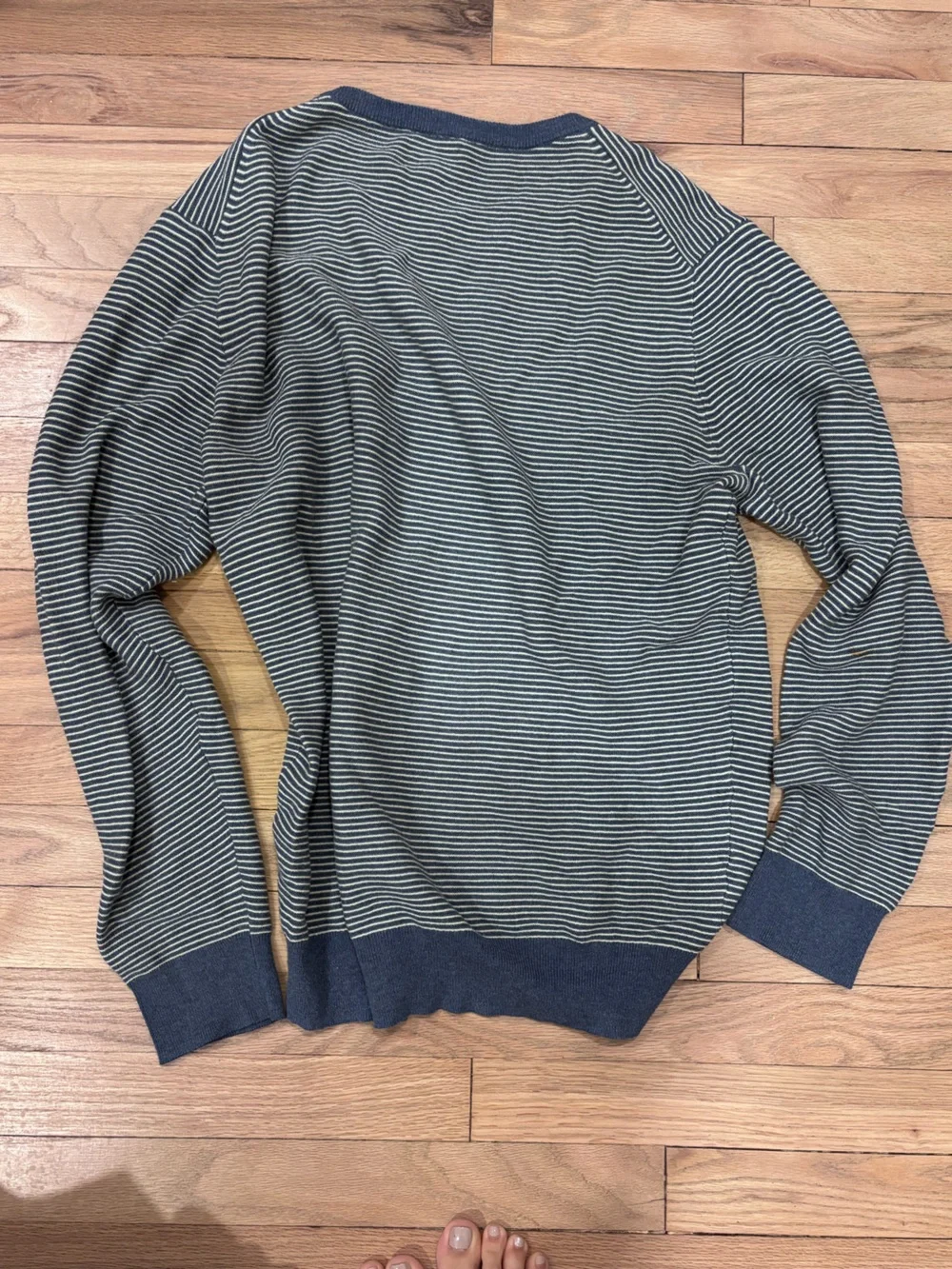 Jcrew Striped Crewneck Sweater in Navy and White